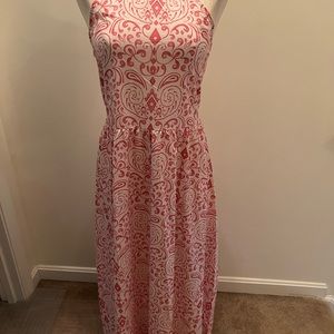 Pretty summery pink printed sundress